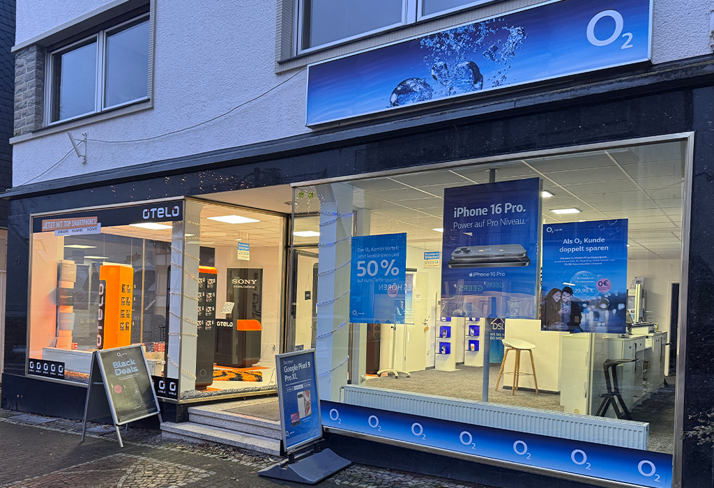 Außenansicht Shop Tekphone o2 Shop Brilon