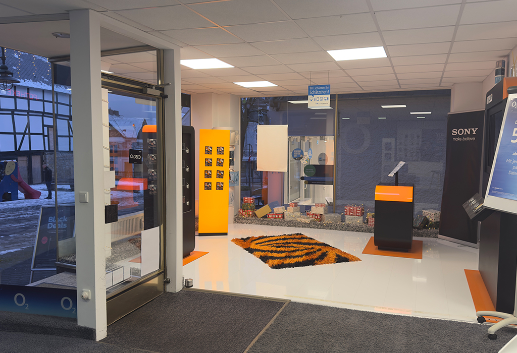Innenansicht Shop Tekphone o2 Shop Brilon