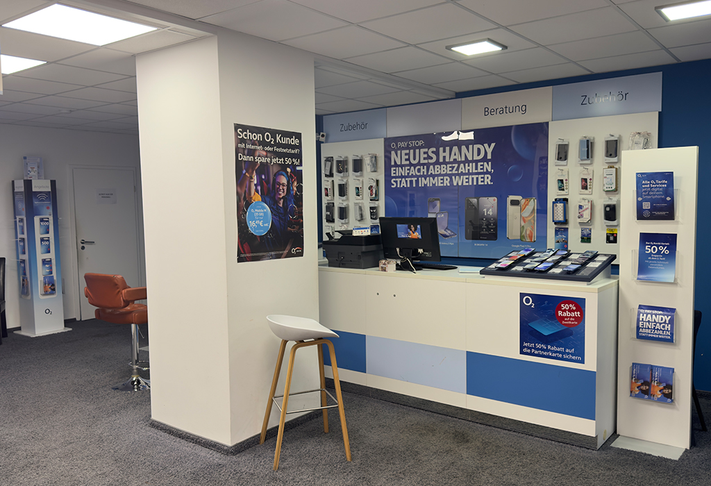Innenansicht Shop Tekphone o2 Shop Brilon