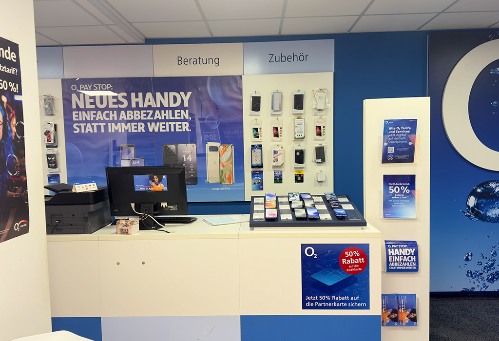 Innenansicht Shop Tekphone o2 Shop Brilon
